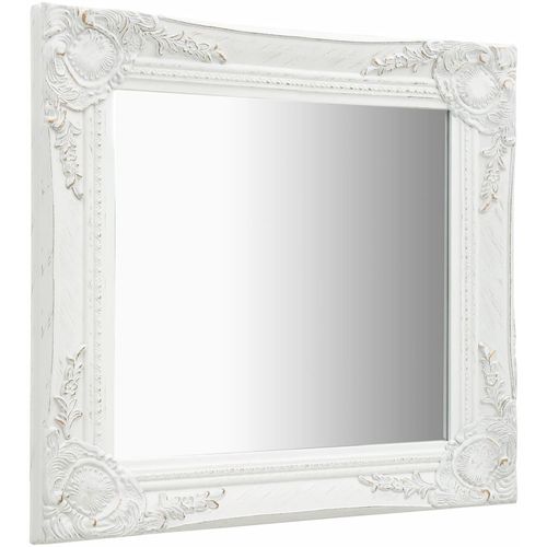 Zidno ogledalo u baroknom stilu 50 x 50 cm bijelo slika 6