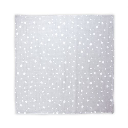 LORELLI dekica za previjanje muslin 80/80 Cm Grey With Stars slika 2