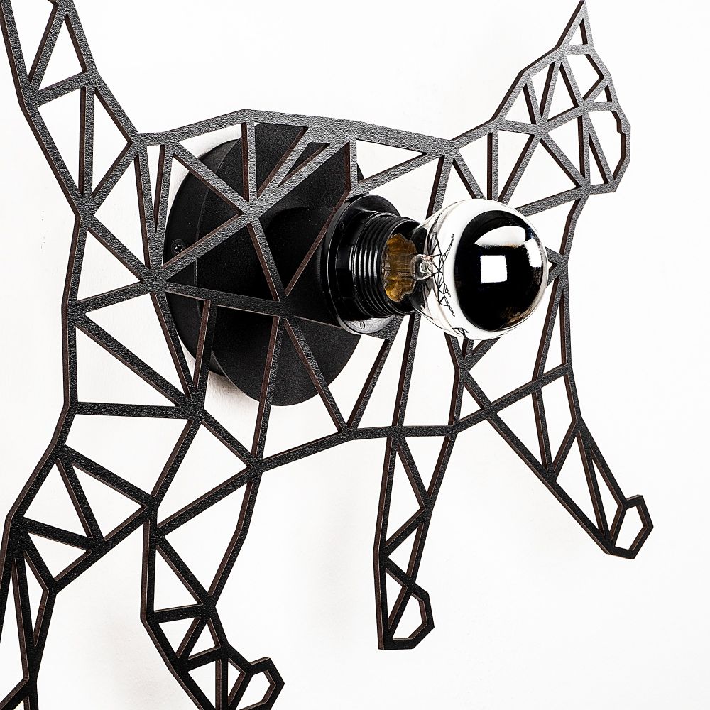 W-041 Crna Zidna Lampa slika 4