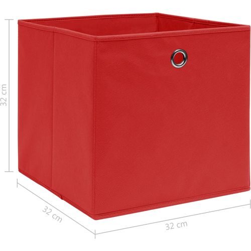 Kutije za pohranu 4 kom crvene 32 x 32 x 32 cm od tkanine slika 17