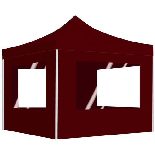 Profesionalni sklopivi šator za zabave 3 x 3 m crvena boja vina slika 18