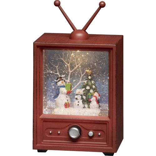 Konstsmide 4373-000 LED krajolik TV sa 3 snjegovića    toplo bijela LED šarena boja mogućnost odabira napajanja, prekrivena snijegom, ispunjena vodom, s božićnim pjesmama slika 3