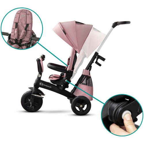 Kinderkraft Tricikl EASYTWIST roza slika 24