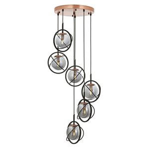 Luster Av-1850-6T-Bsy u Crnoj i Bronzanoj Boji