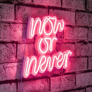 Now or Never - Pink Pink Decorative Plastic Led Lighting