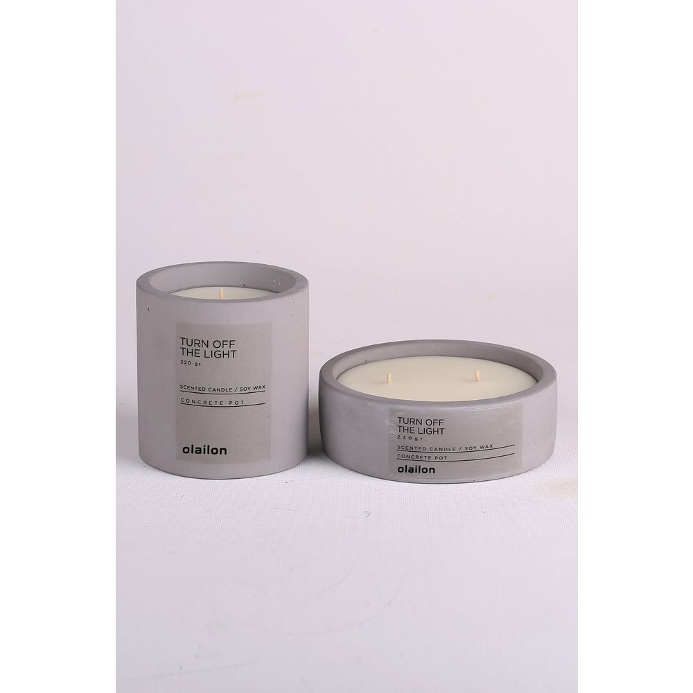 Candle set (2 pieces) Turn Off The Light, colours: grey slika 1