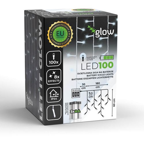 Home deco 100 LED siga na baterije - hladno bijele slika 1