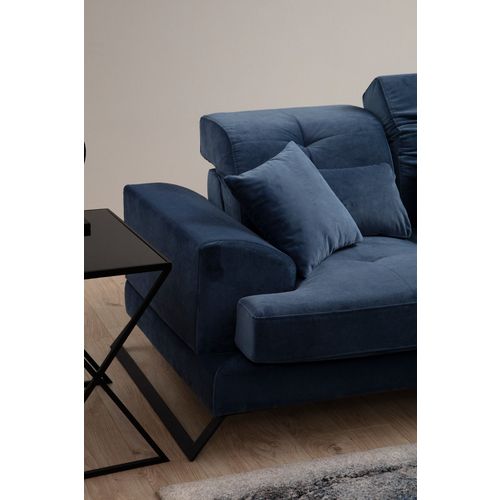 Frido Right (L3+Chl) - Navy Blue Navy Blue Corner Sofa slika 2