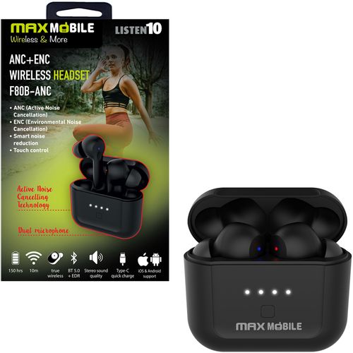 MAXMOBILE slušalice bluetooth F80 TWS ANC Active Noise Cancelling slika 1