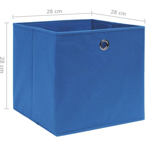 Kutije za pohranu od netkane tkanine 4 kom 28x28x28 cm plave slika 9