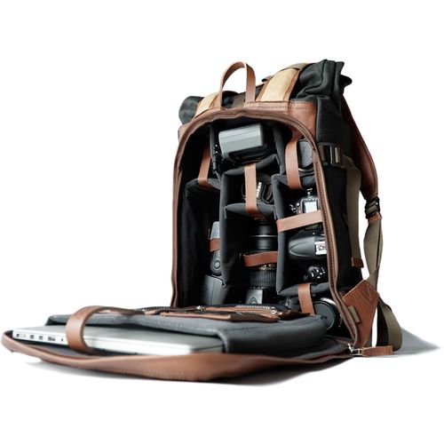 Compagnon torba „the backpack“ Dark Green &amp; Light Brown slika 12