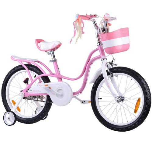 RoyalBaby bicikl 18″ Little Swan Pink slika 1