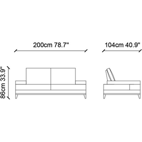 Sonya Cream 2-Seat Sofa slika 9