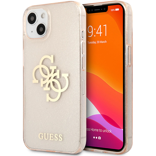 Maska Guess Hc Glitter Big za iPhone 13 6.1 zlatna ( GUHCP13MPCUGL4GGO) slika 1