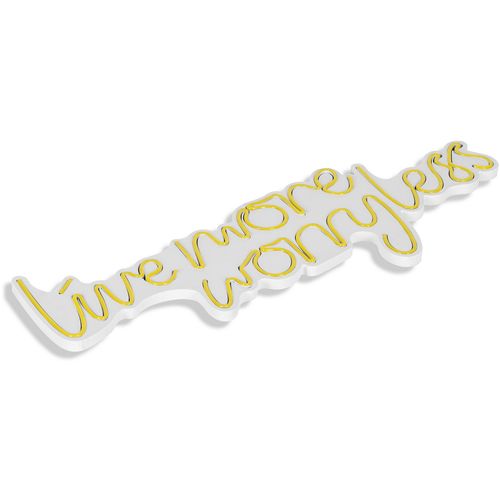 Wallity Ukrasna plastična LED rasvjeta, Live More Worry Less - Yellow slika 14