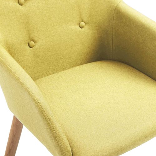Blagovaonske stolice tkanina i hrastovina 2 kom zelene slika 24