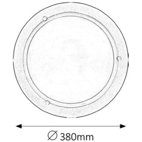 Rabalux Ufo plafonjera D38 E27 2x60W bela opal slika 2