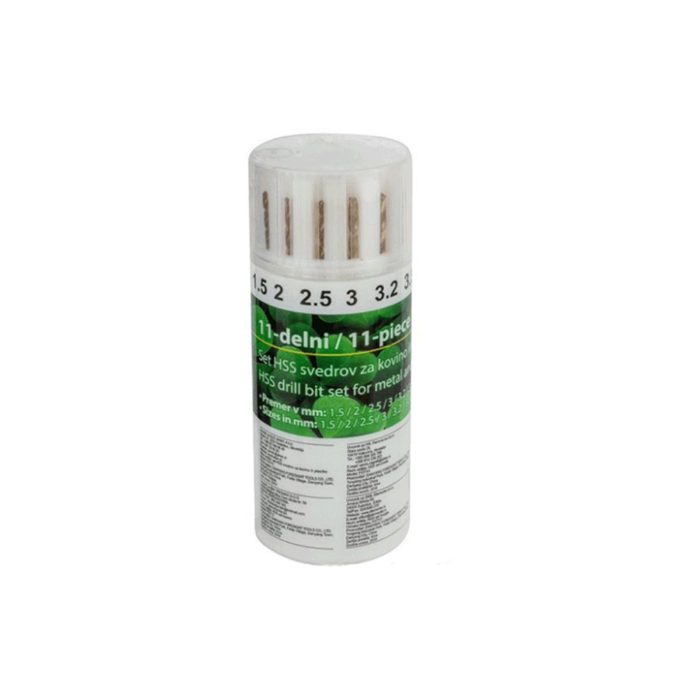 11-dijelni komplet HSS burgija za metal i plastiku ISKRA Ero FST111 1,5-8mm slika 1