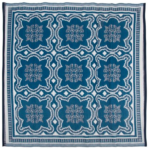 Esschert Design vanjski tepih 151,5 cm plavo-bijeli OC23 slika 4