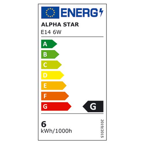 Alpha Star E14 6W NB LED Sijalica 4000K,480Lm,sveća-minjon,220V,Bela slika 3