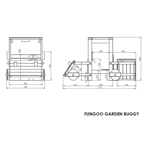 Fungoo set GARDEN BUGGY - drveno dječje igralište slika 7