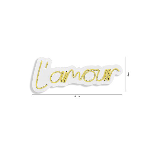 Wallity Ukrasna plastična LED rasvjeta, L'amour - Yellow slika 7