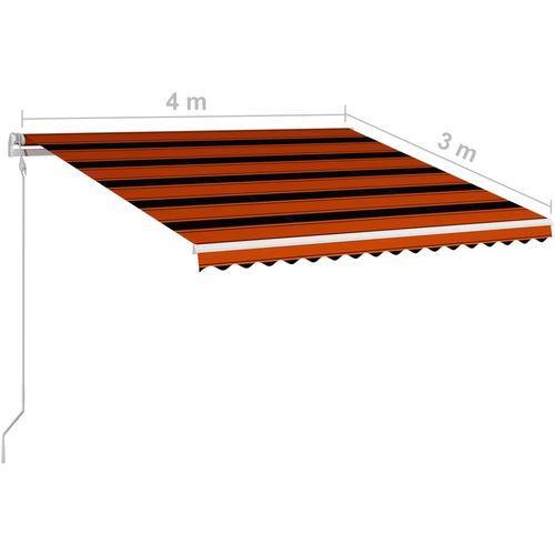 Tenda na automatsko uvlačenje 400 x 300 cm narančasto-smeđa slika 73