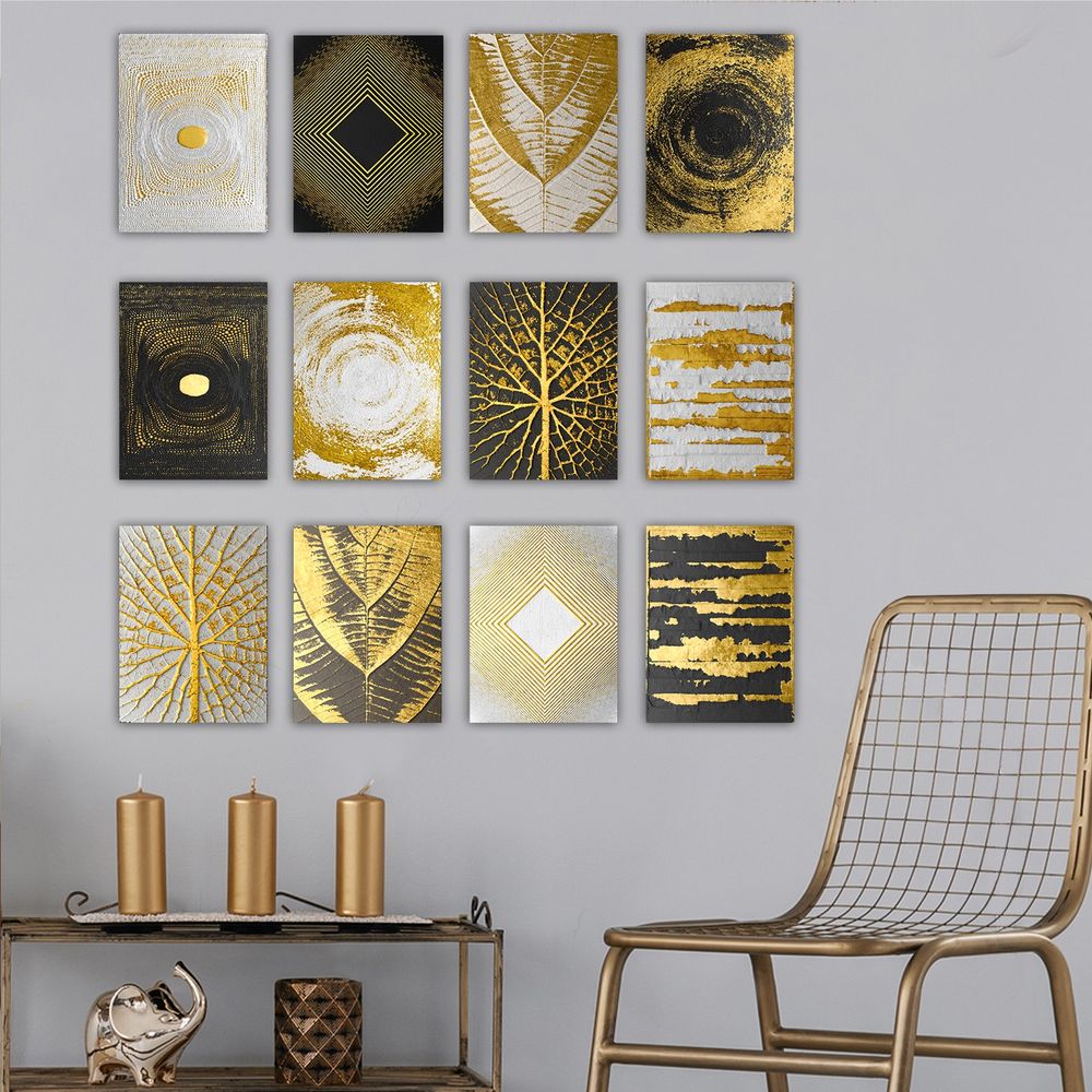 Dekorativna MDF Slika u Više Boja 12MDF37YS (Set od 12 Komada) slika 1