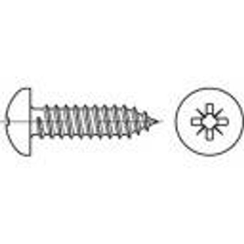 TOOLCRAFT TO-5377083 vijci s lećastom glavom za lim 25 mm križni philips nehrđajući čelik A2 500 St. slika 1