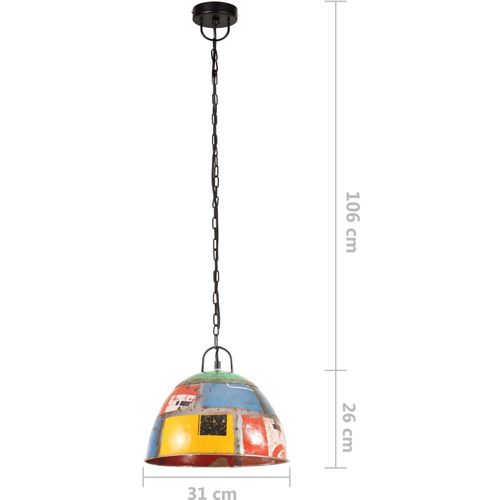 Industrijska viseća svjetiljka 25 W šarena okrugla 31 cm E27 slika 8