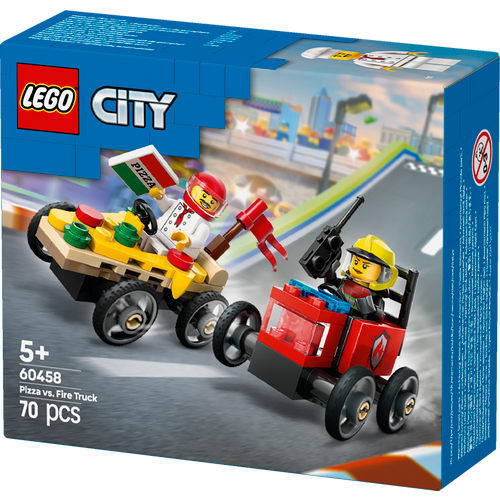 LEGO® CITY 60458 Auto dostavljača pizze vs. vatrogasno vozilo u utrci slika 2