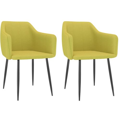 Blagovaonske stolice od tkanine 2 kom zelene slika 15