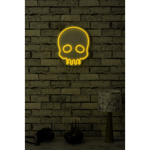 Wallity Ukrasna plastična LED rasvjeta, Skull - Yellow slika 2