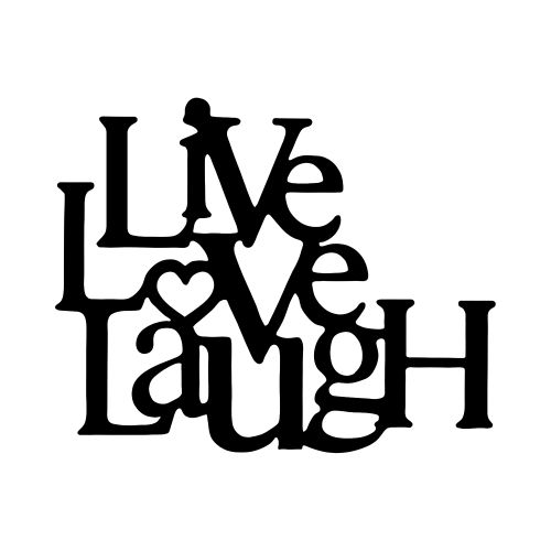 Wallity Metalna zidna dekoracija, Live-Love-Laugh slika 4