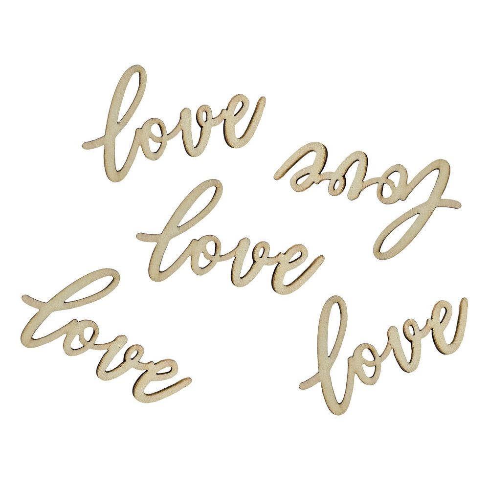 RV-KDLO Drvene konfete Love 6x3cm, 18kom slika 1