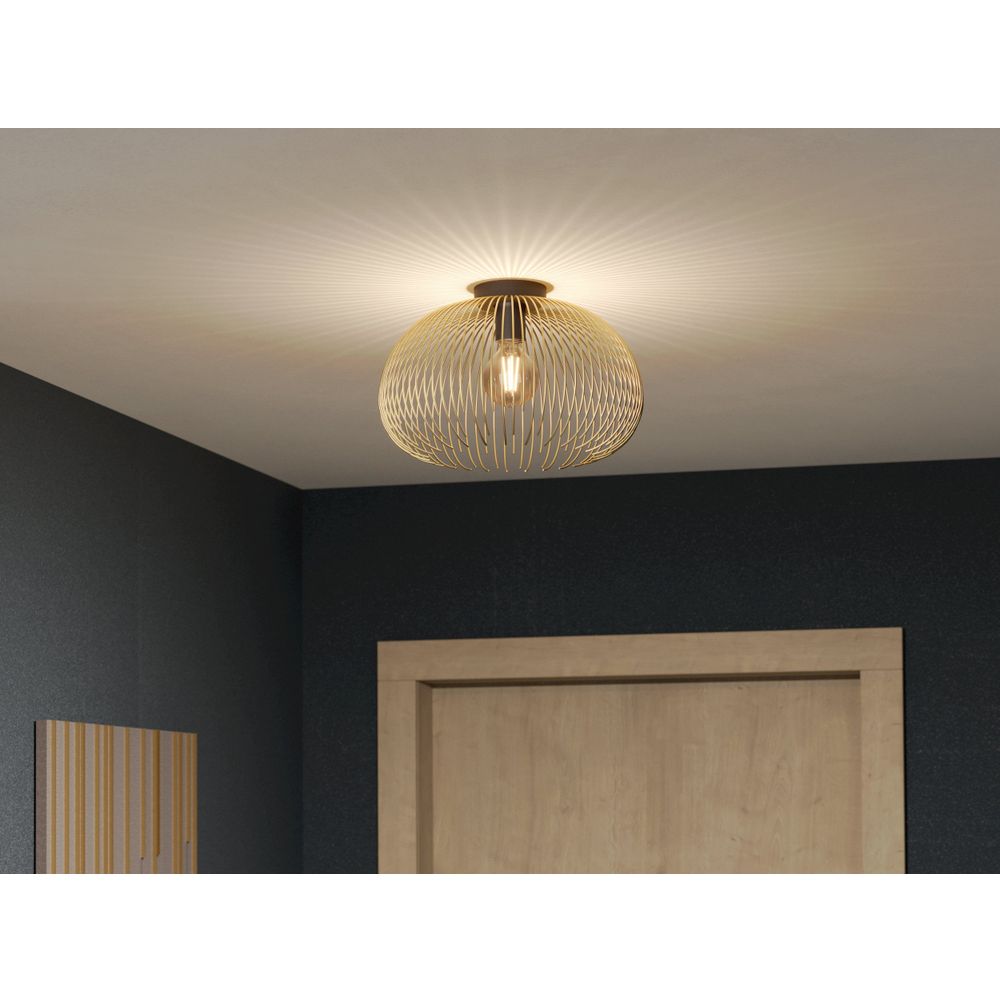 Eglo stropna lampa 'Venezuela' - crno/zlatna, E27, promjer 385 mm slika 2