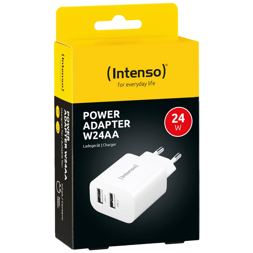 (Intenso) Punjač kučni, 2 x USB-A, 2.4A, 24W - Power Adapter W24AA slika 1