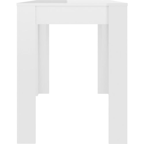 Blagovaonski stol visoki sjaj bijeli 120 x 60 x 76 cm iverica slika 31