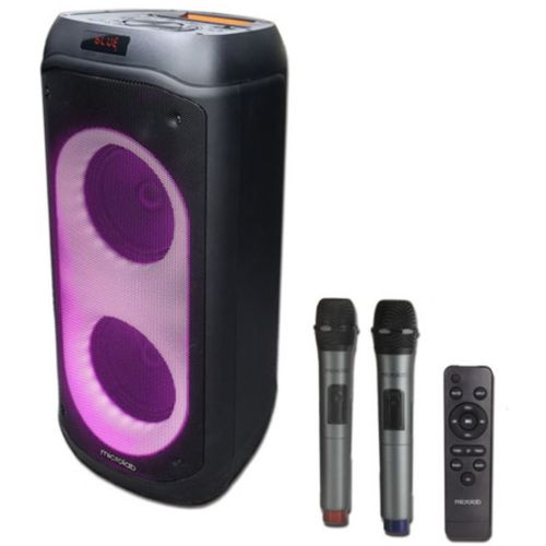 Microlab PT802W karaoke zvucnik 200W, Bluetooth, LED, 11,1V/4400mAh, TWS, Aux, USB, microSD, + Mic*2 slika 3