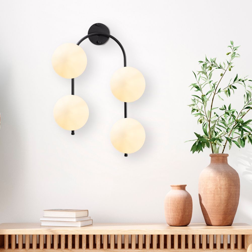 Jewel - 10595 Crna Krem Zidna Lampa slika 1