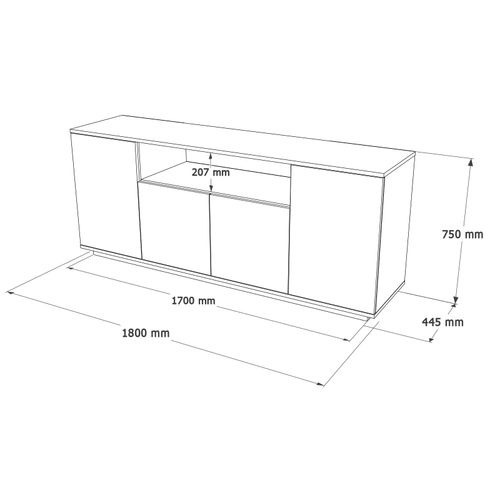 Hanah Home FR15-AW Atlantic Pine Bela Konzola slika 7