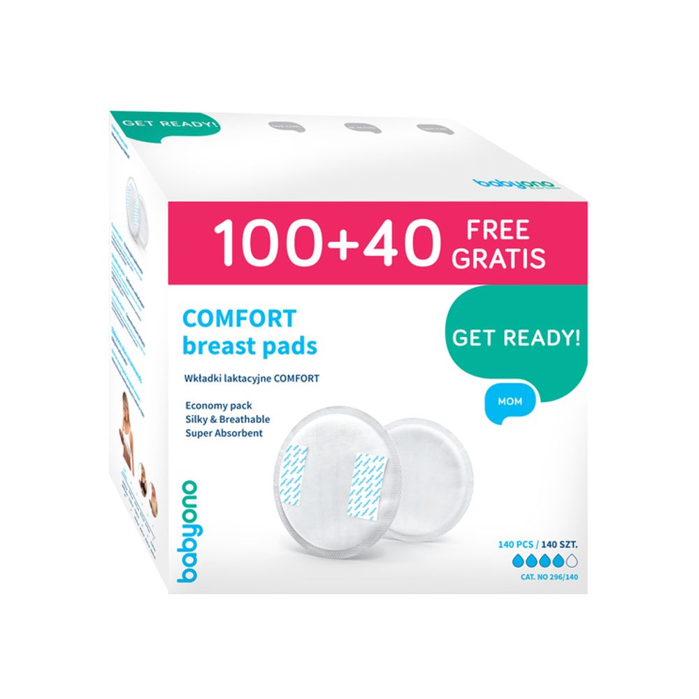 296/140 jastučići za grudi comfort 100 + 40 gratis babyono slika 2