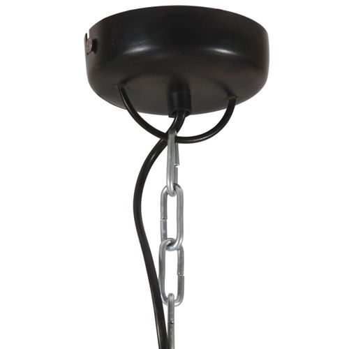 Industrijska viseća svjetiljka crna 35 cm E27 od željeza i drva slika 22