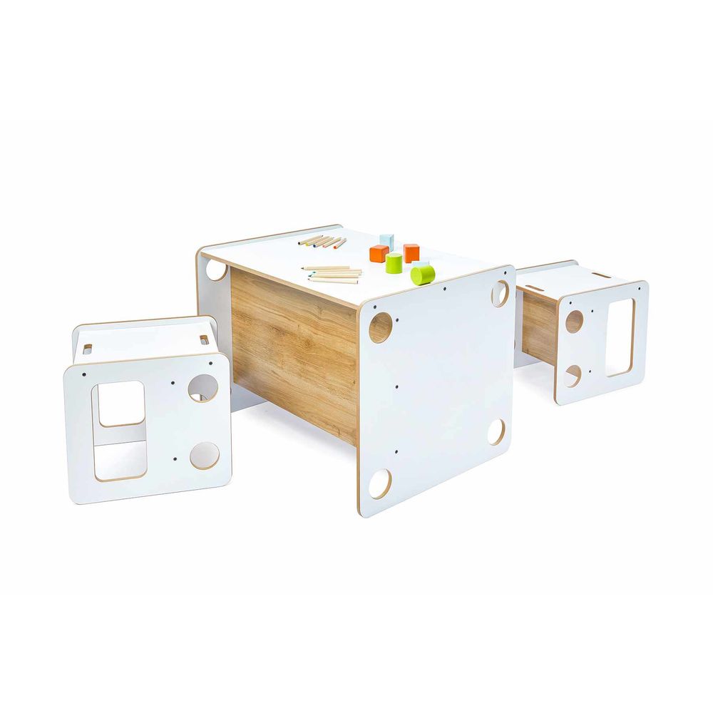 Set stola za djecu Goldfinch 2, boje: bijela, prirodna slika 13