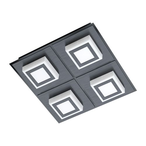 Eglo Masiano 1 zidna/stropna/4, led, 4x3,3w, 4x340lm, crna/aluminij/čelik  slika 1