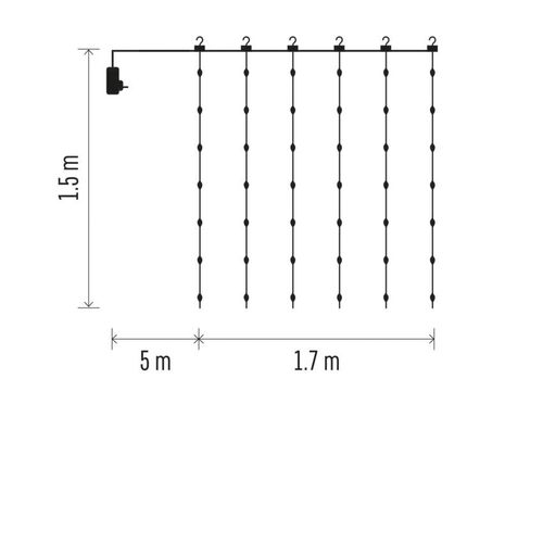 Emos LED nano lanac - zavesa 180 LED 1.7 x 1.5m MTG-D3EW02 slika 9