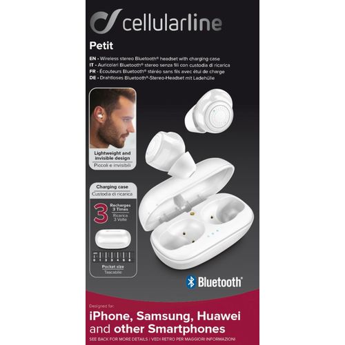Cellularline Bluetooth TWS slušalice Petit bijele slika 3