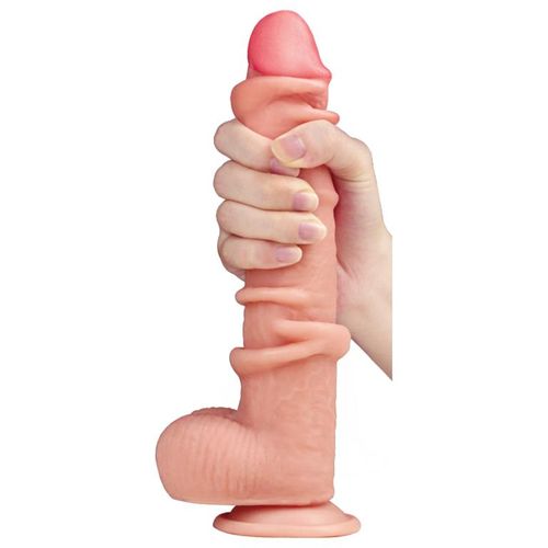 Liketrue Slidy realistični dvoslojni dildo 22,8cm slika 4