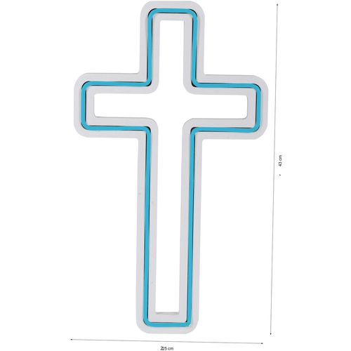 Wallity Ukrasna plastična LED rasvjeta, Cross Sign - Blue slika 7