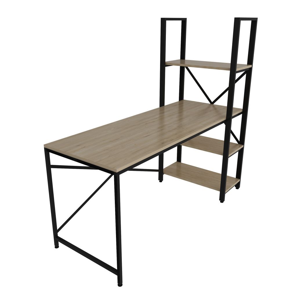 Centile Oak Crni Radni Sto slika 7